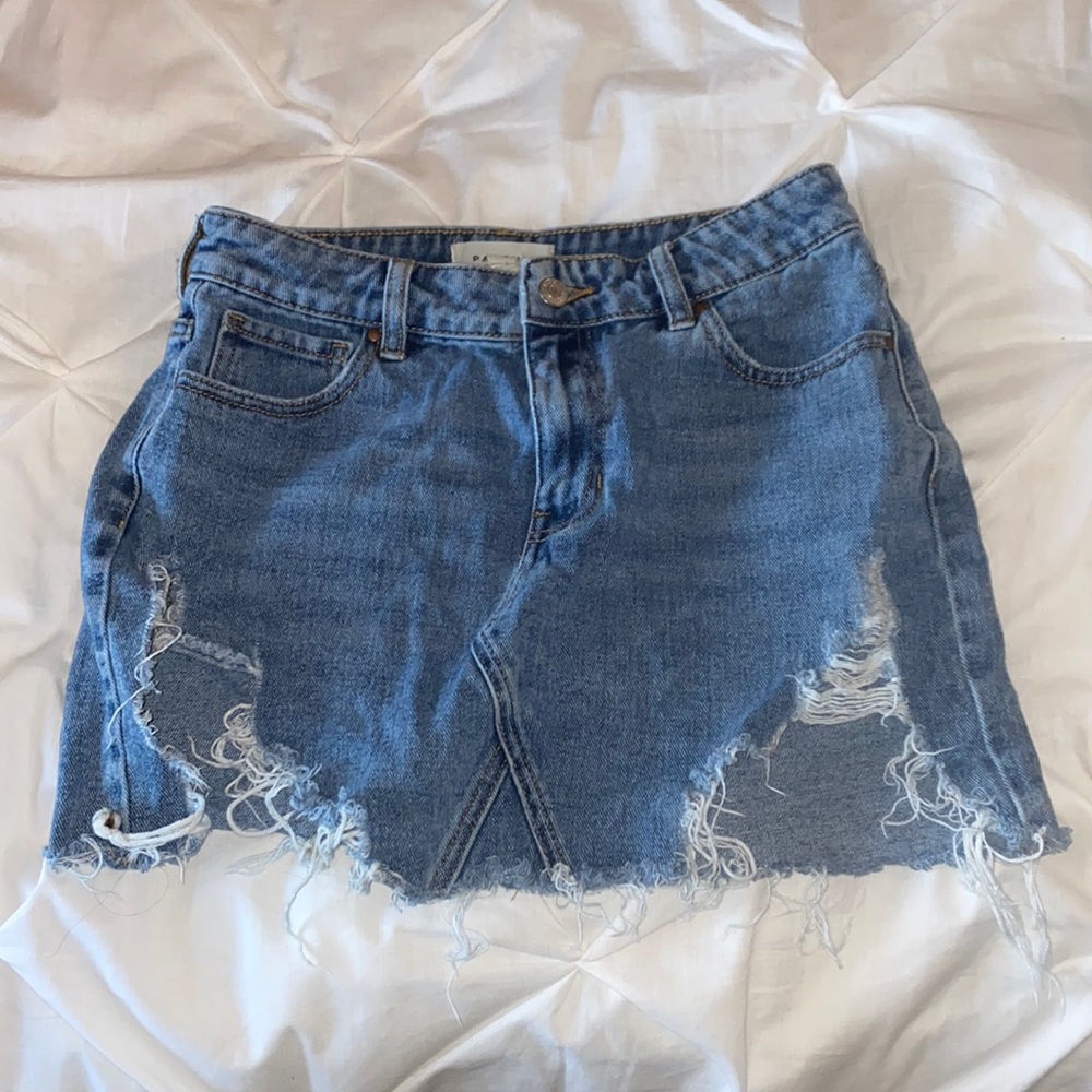 pacsun denim mini skirt